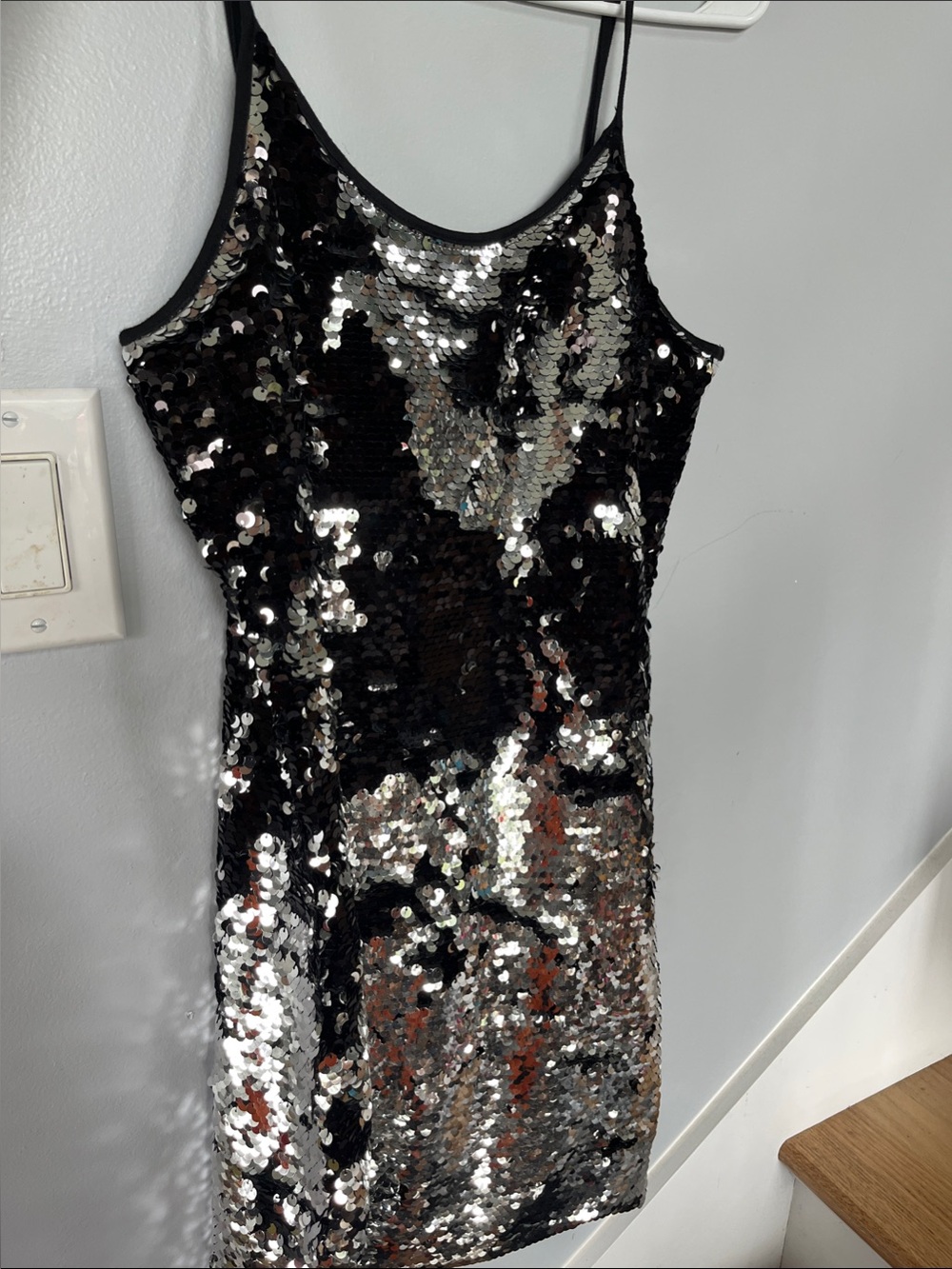 Chris & Carol Black and Silver Sequin Mini Dress - Picture 6 of 6